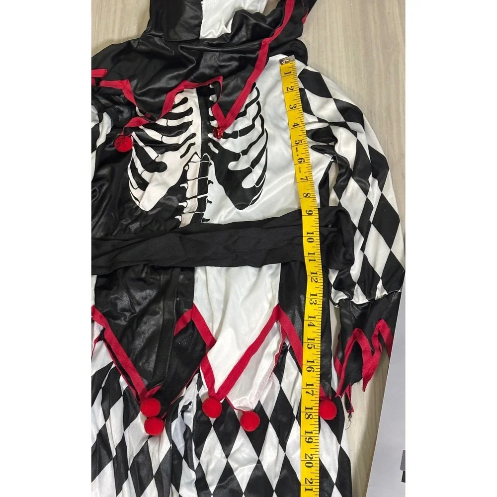 Sinister Jester Halloween Costume Boys Size Small 4-6 Harlequin 5 Piece Party